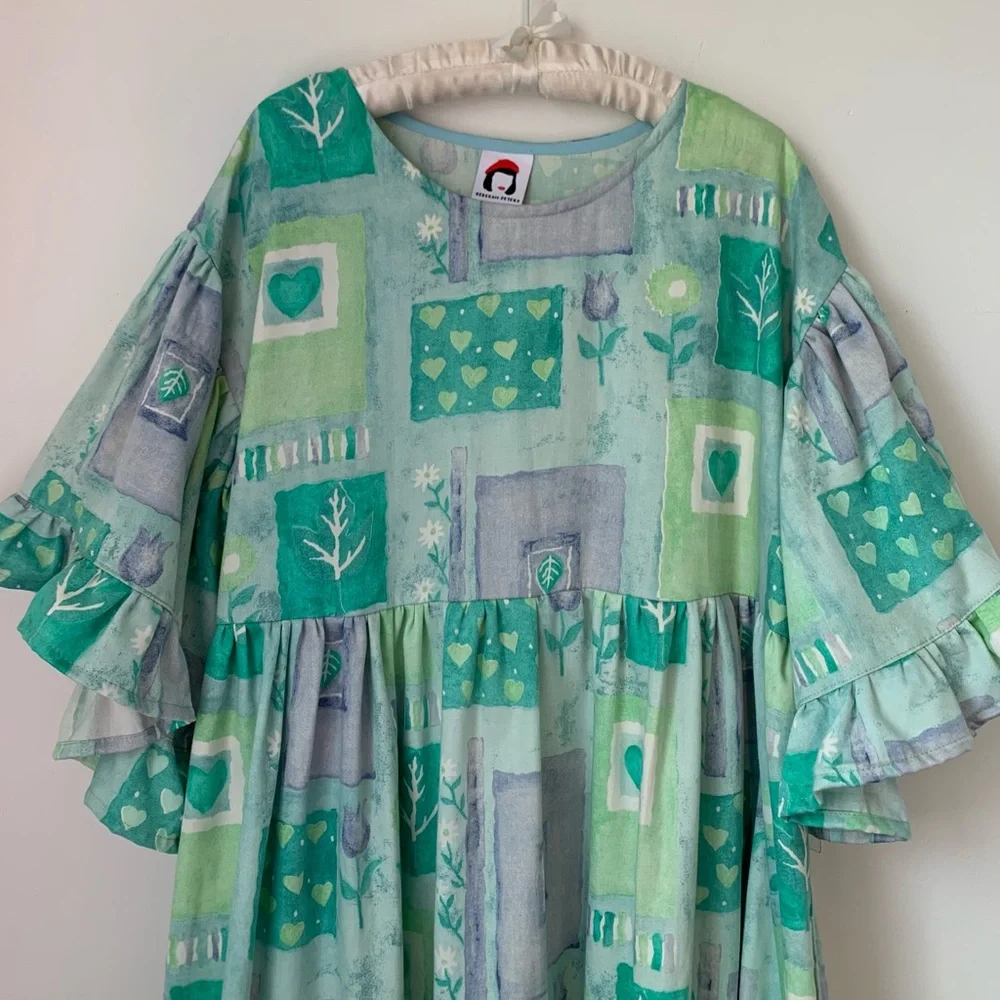 Rebekah Peters Handmade Sustainable Peasant Midi Dress - Picture 2 of 7